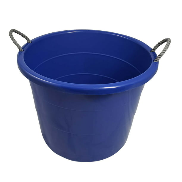 8 Sets 17 Gallon Blue Durable Plastic Tub Rope Mainstays Handles Indoor Outdoor